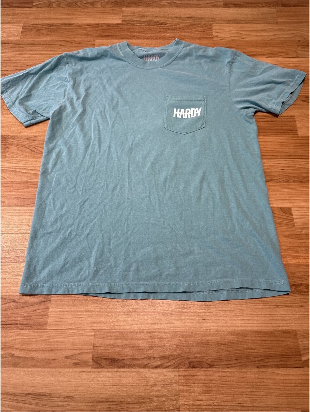Hardy Men’s Teal Skull Graphic Crew Neck Short Sleeve T-Shirt Size L
